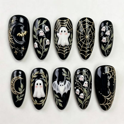 Halloween-Themen Dekorative Press-On Nagelset 1790738553