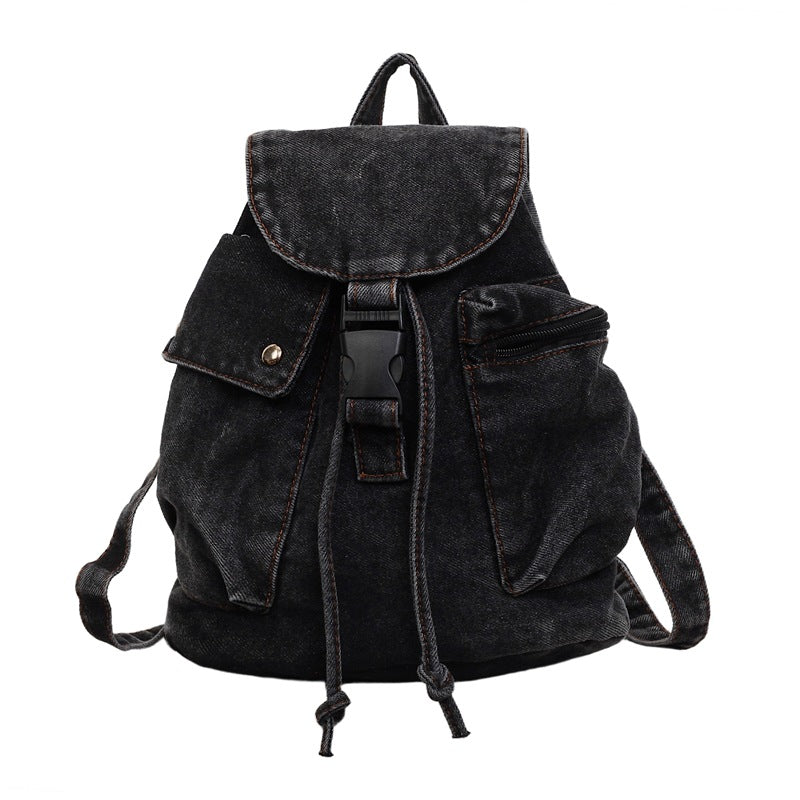 Lässiger Denim Kordelzug-Rucksack Brehn