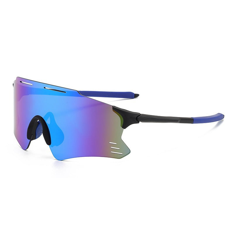 Unisex nan sportliche Sonnenbrille mit einteiligem Visier polarisierte Gläser rutschfester Nasenauflage Brehn