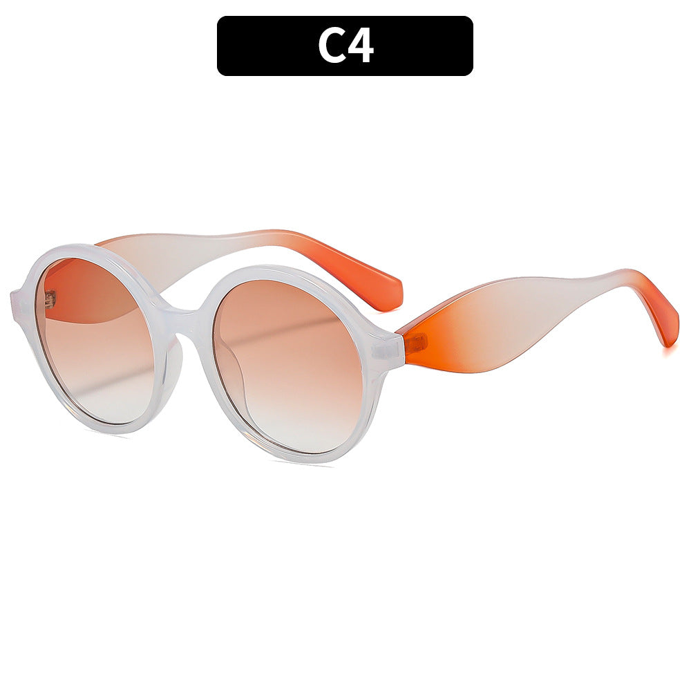 Trendy Übergroße Runde Sonnenbrillen