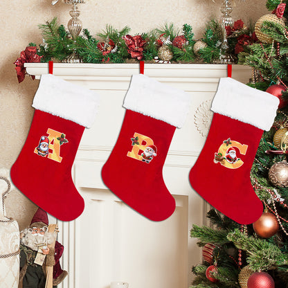 Festlicher Weihnachtsstrumpf mit personalisierbarem Motiv