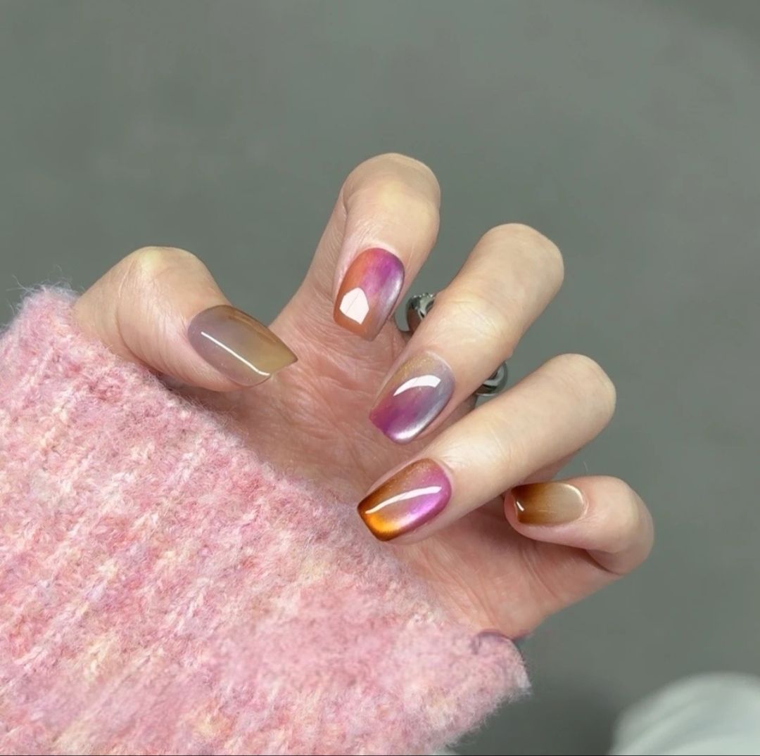 Florale Kunst Press-On Nagelset Brehn
