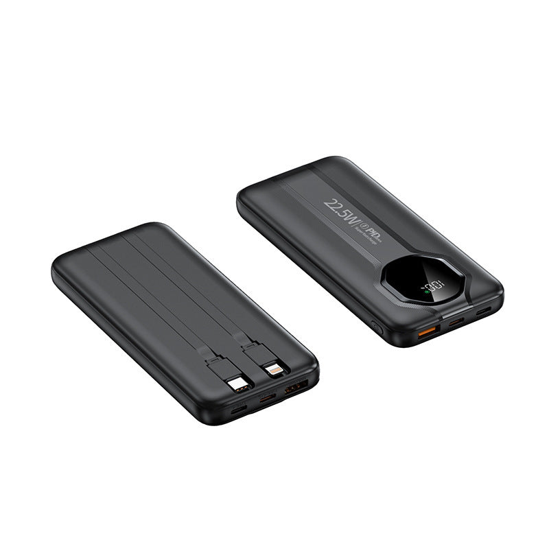Hochleistungs-Powerbank mit integrierten Ladekabeln Brehn