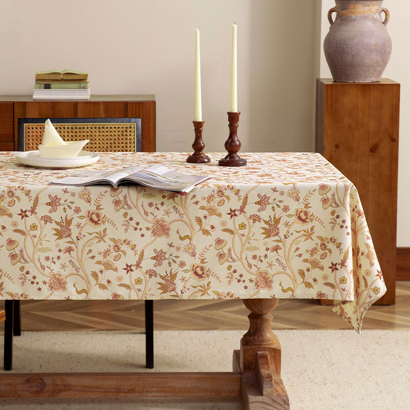Beschichtete Tischdecke im Vintage-Blumenmuster aus Baumwollmischung Brehn