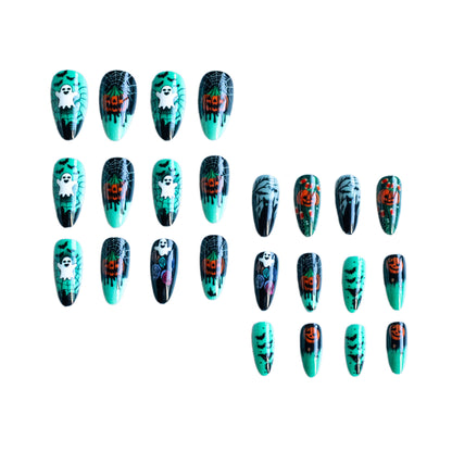 Halloween-Themen Press-On Nagelkunst Brehn