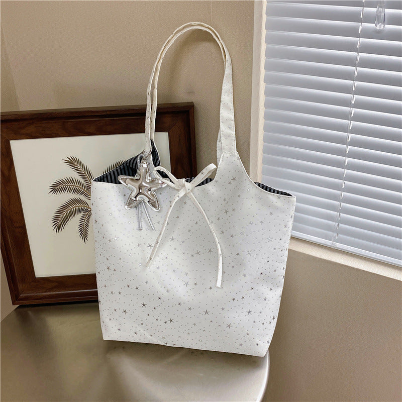 Stilvolle Sternen-Print Tote Handtasche