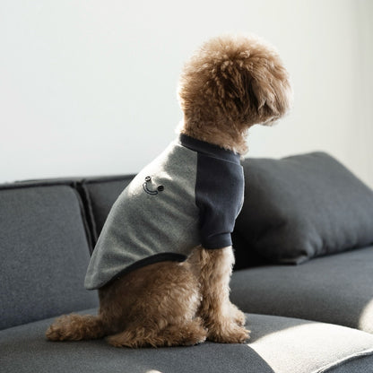 Gestreiftes Raglanärmel-Hund T-Shirt