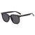 Damen trendige quadratische Sonnenbrille mit robustem Kunststoffrahmen Brehn