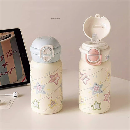 Damen Isolier-Trinkflasche mit sicherem Klickverschluss und charmantem Tierdesign Brehn