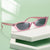 Damen modische Cat-Eye Sonnenbrille mit transparentem Rahmen Brehn