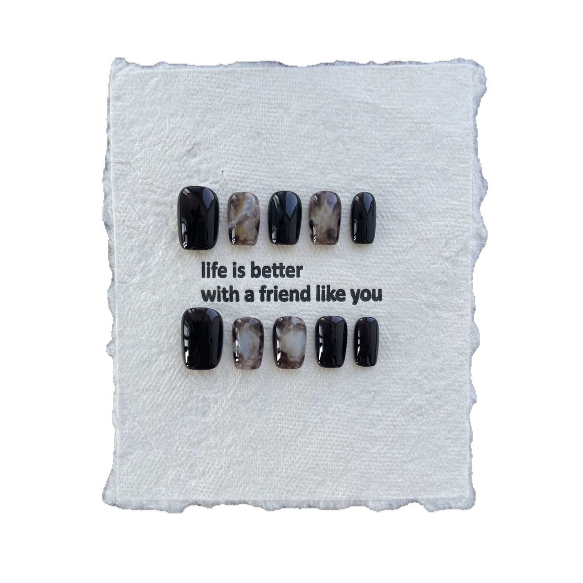 Abstract Marble Design Press-On Nails