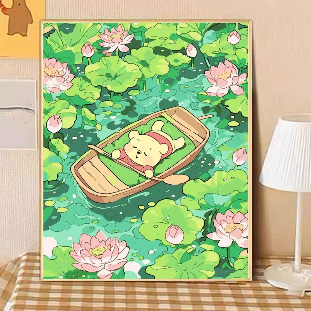 Verspielte Bärenillustration Leinwandkunst Brehn