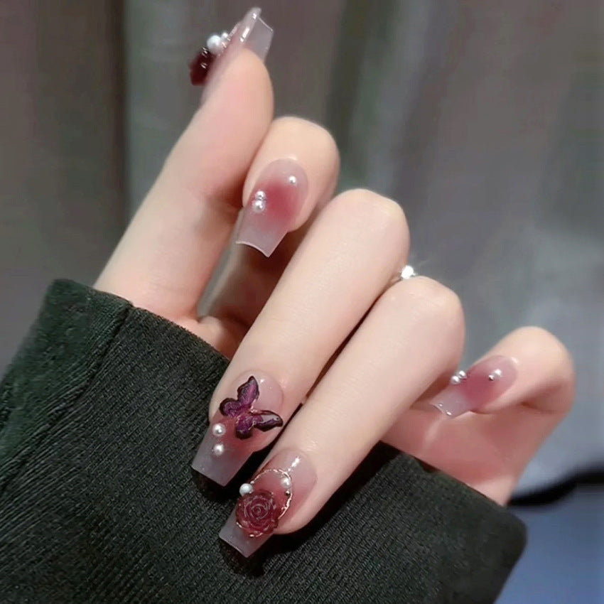Künstliche Nagelspitzen mit Blumenmuster Brehn