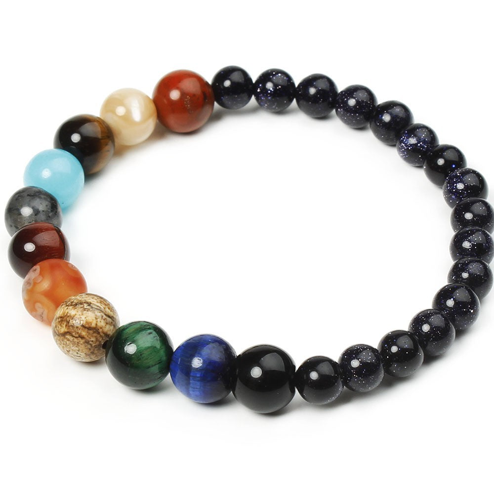 Bunte Armband mit Natursteinen Brehn