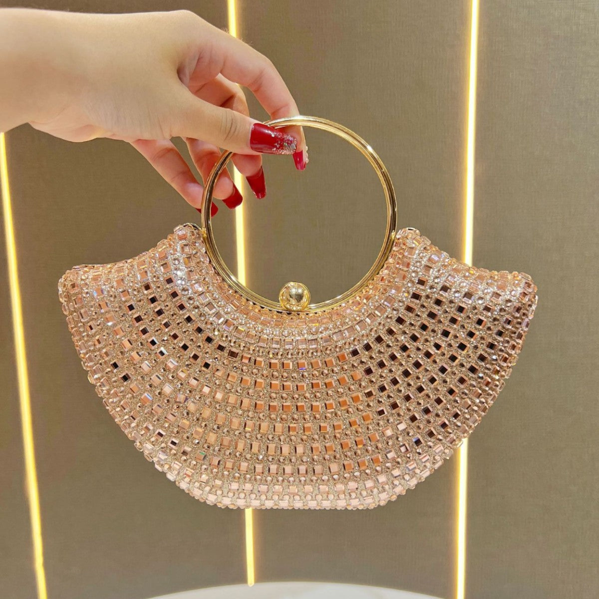 Handgefertigte Perlen-Abend-Clutch