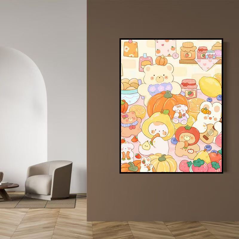 Verspielt Lebensmittel-Thema Leinwand Kunstdruck Brehn