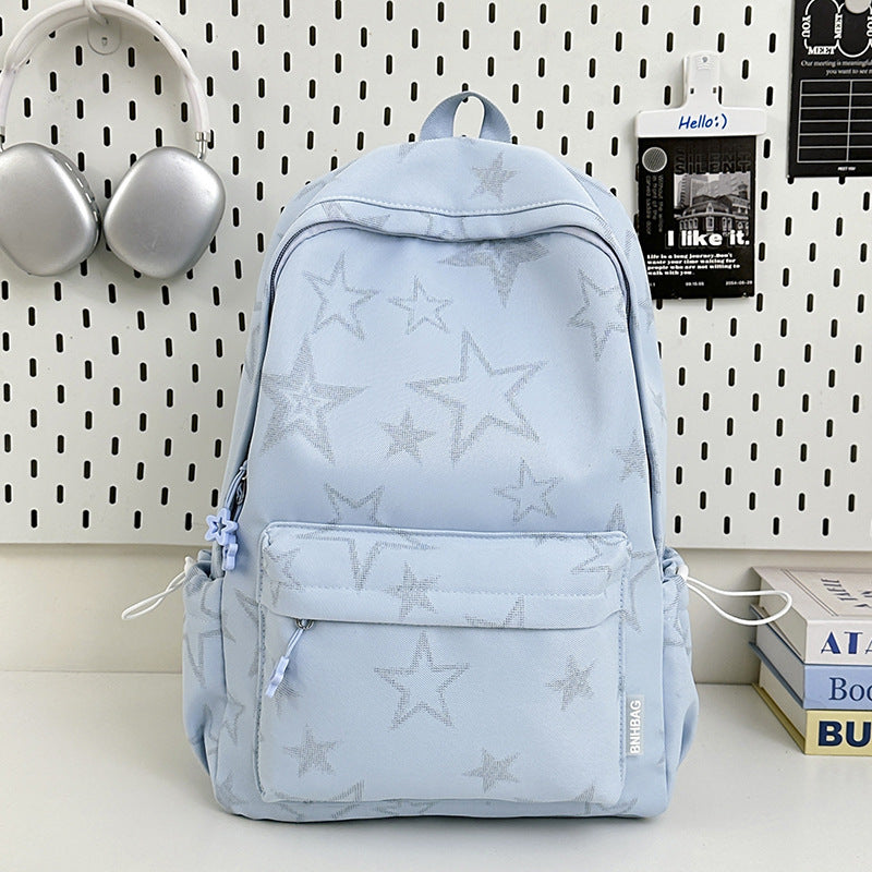 Multifunktionaler Schulrucksack mit Sternmuster