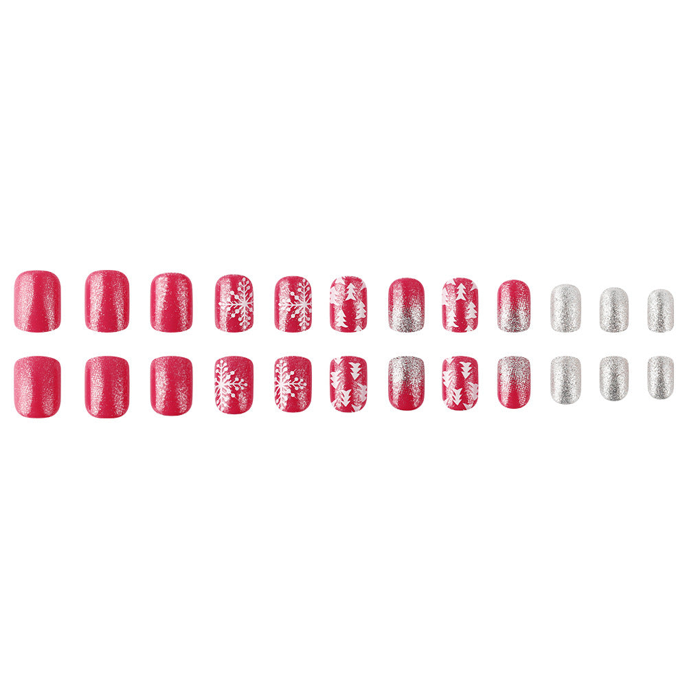 Festliche Holiday Press-On Nagelkunst Brehn