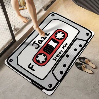 Retro-Musik-Themen-Badmatte
