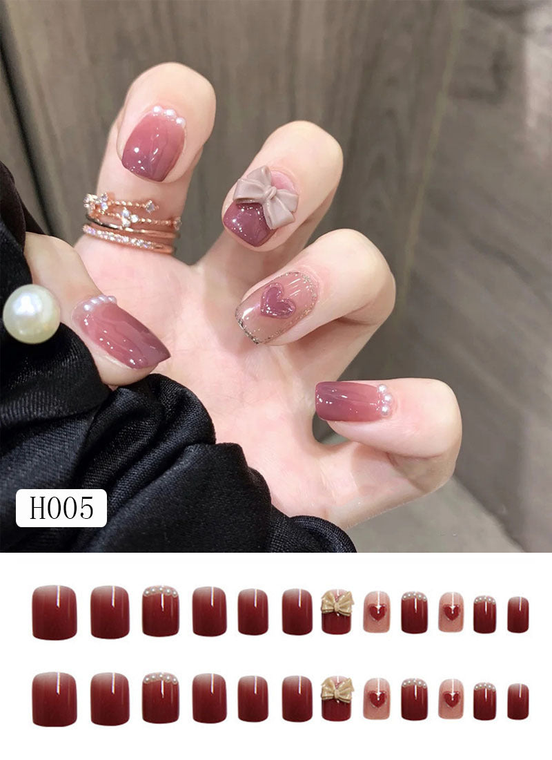 Künstliche Nagelspitzen mit Schleifen-Design Brehn