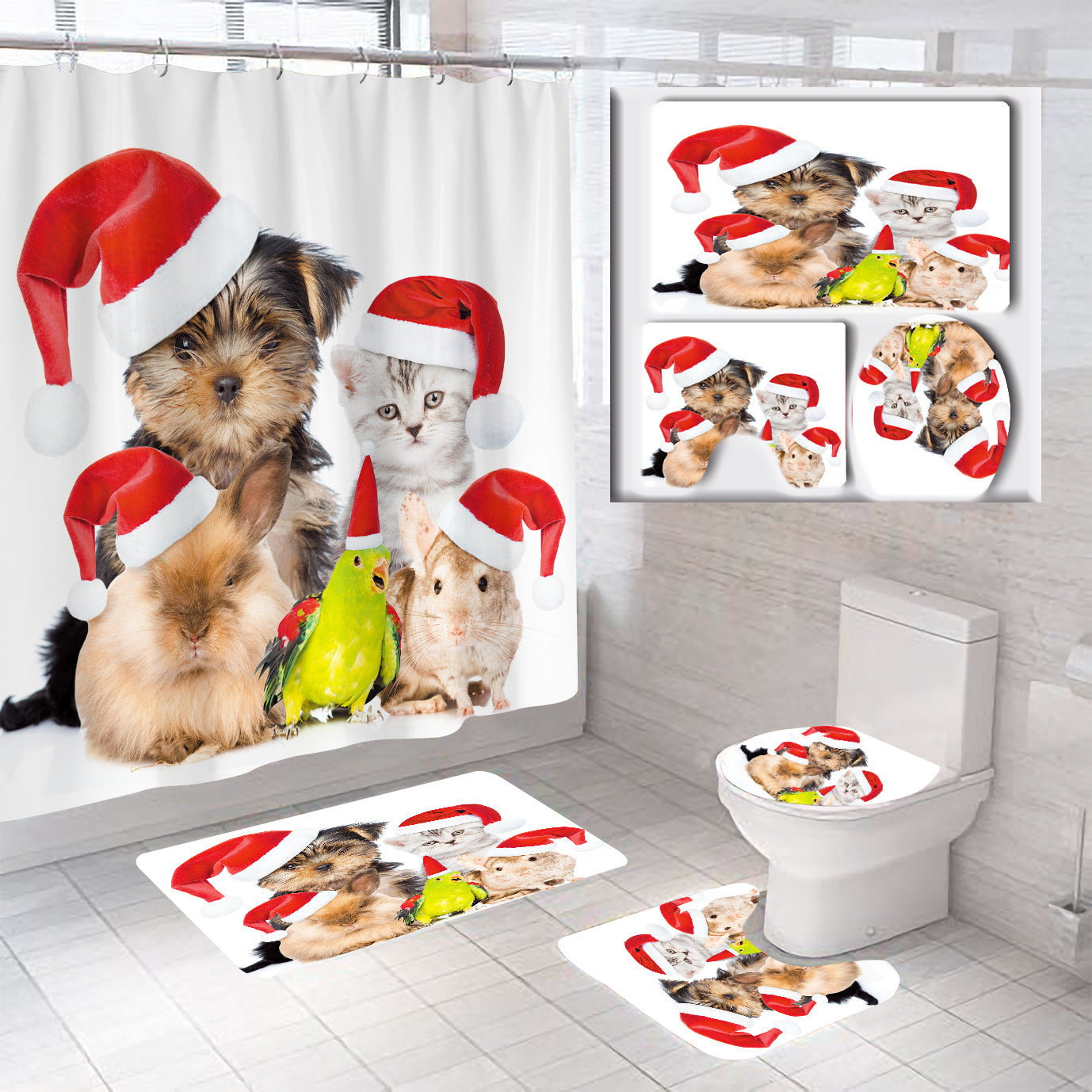 Weihnachtliches Badezimmer-Set Brehn