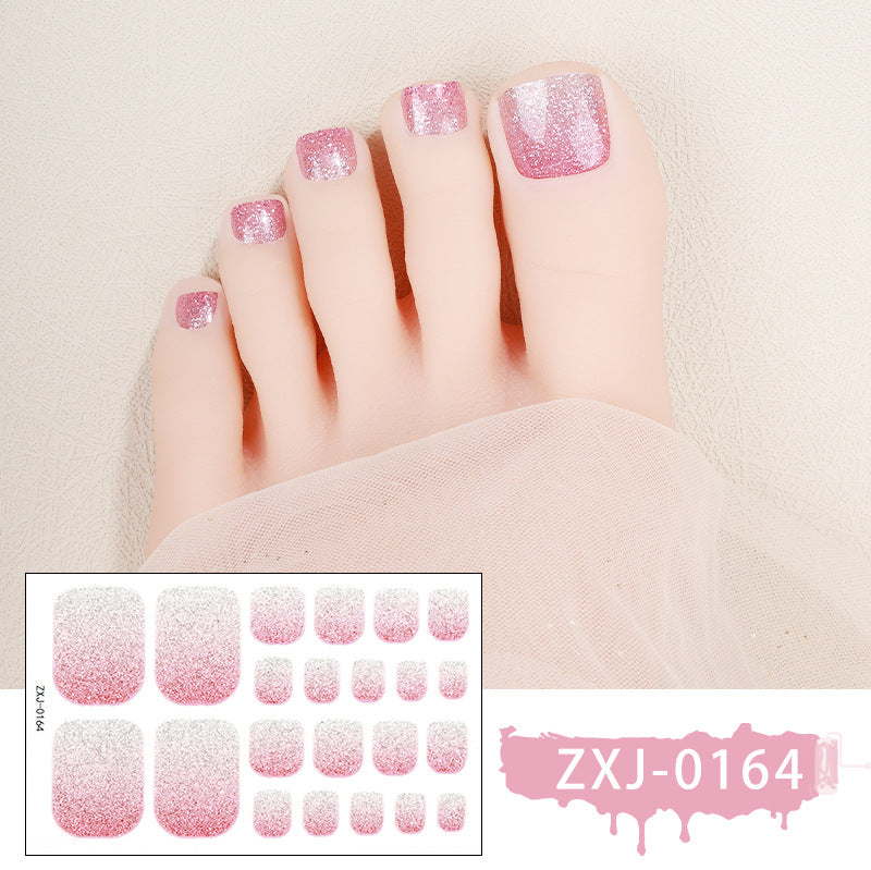 Glitter Gradient Zehennagel-Wickel