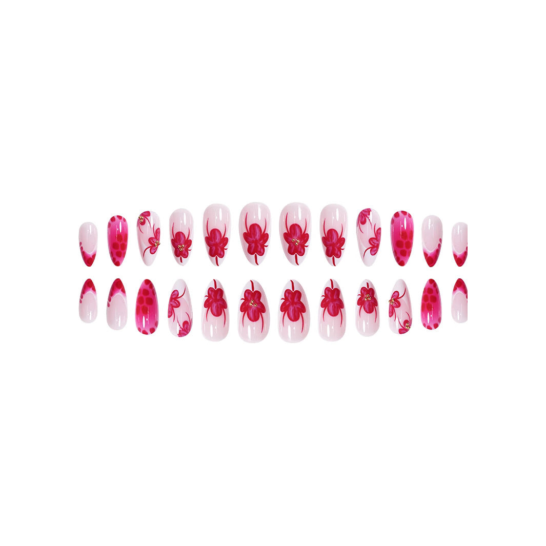 Elegante Floral Stiletto Nagelkunst Brehn 1787977864