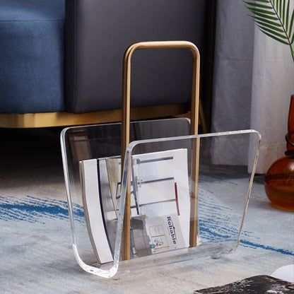 Stylischer klarer Acryl-Zeitschriftenhalter