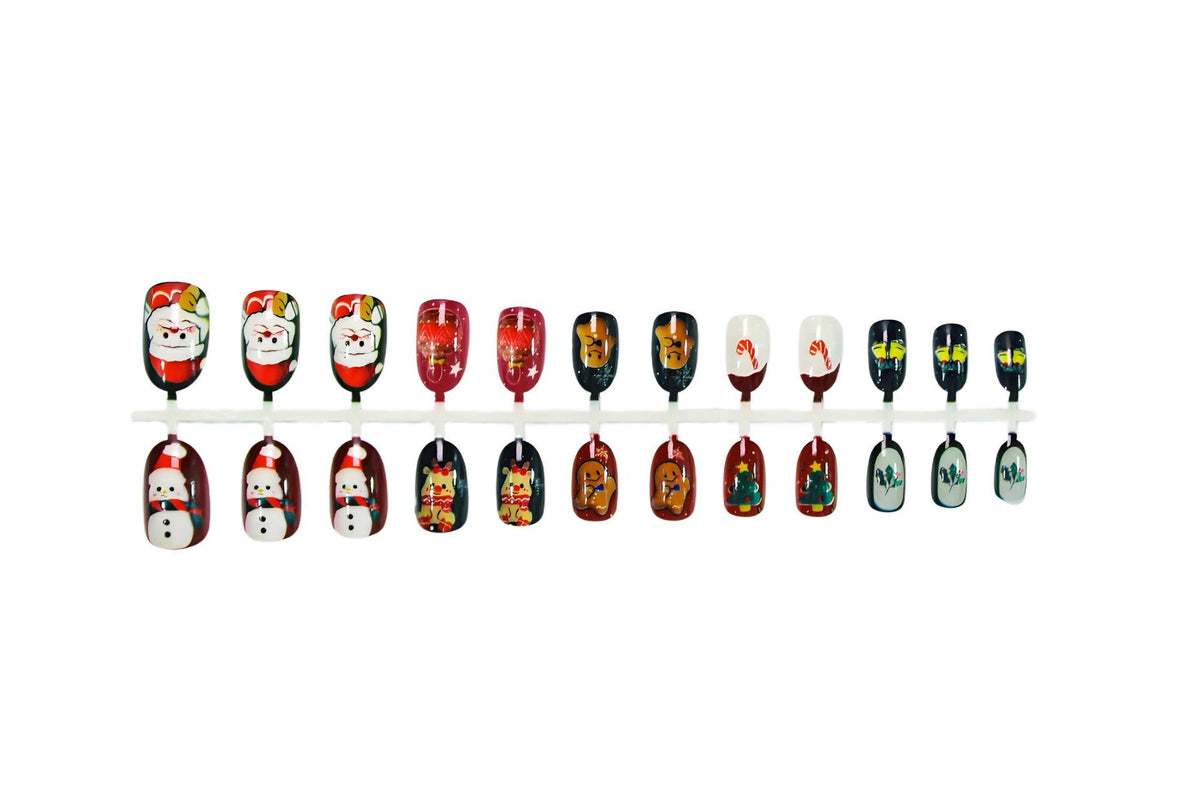 Kunstnagelset mit festlichen Weihnachtsmotiven Brehn 1787561395