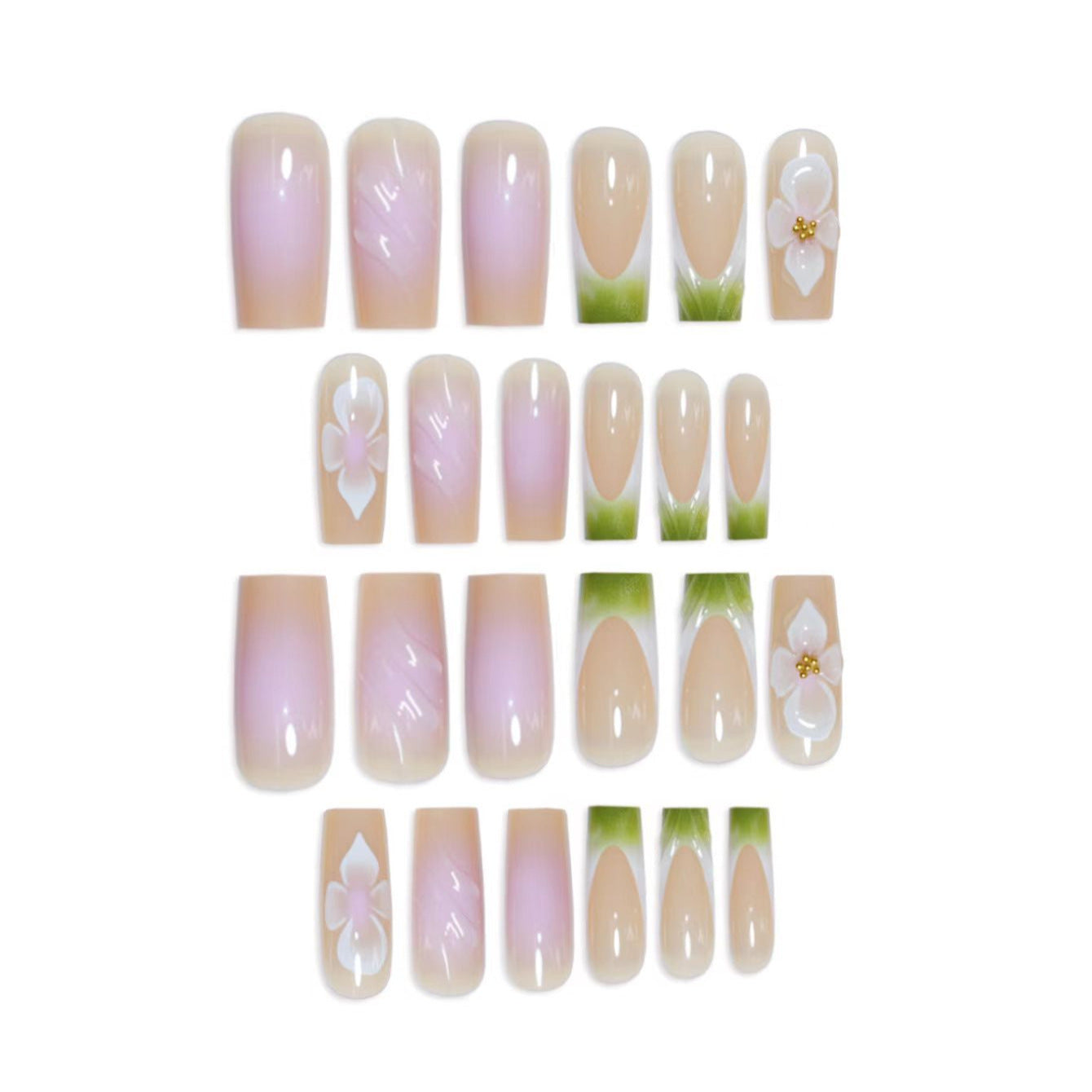 3D Floral Nail Art Extensions Brehn