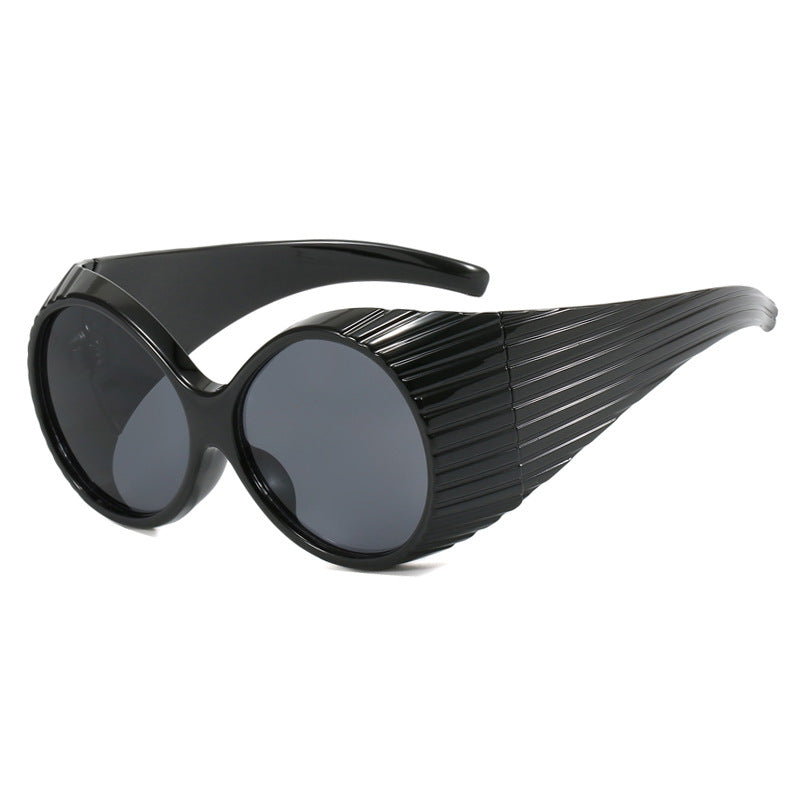 Damen extravagante Sonnenbrille mit geschwungenem Rahmen Brehn