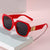 Damen modische oversized Sonnenbrille mit luxuriösen Metallelementen Brehn