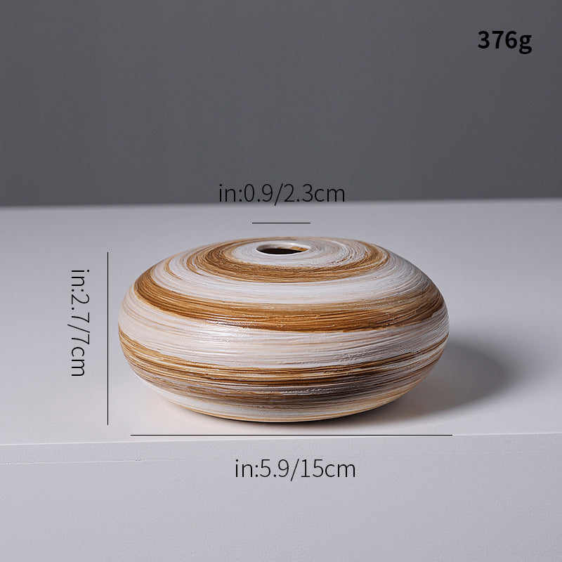 Künstlerische Spiraldesign Keramikvase Brehn