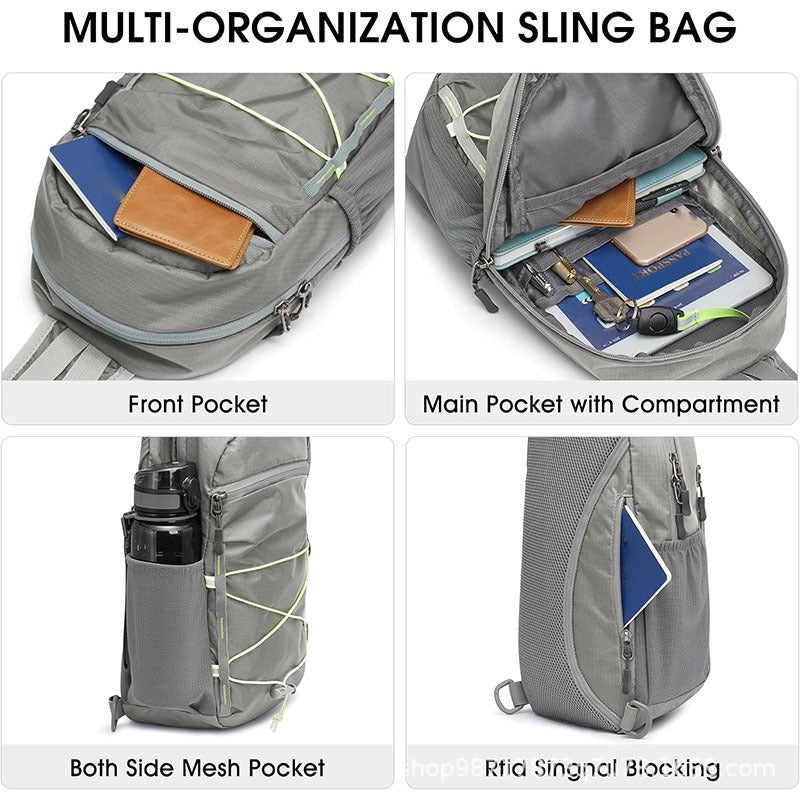 Sling-Rucksack mit Multifunktionalem Stauraum und Ergonomischem Tragesystem Brehn