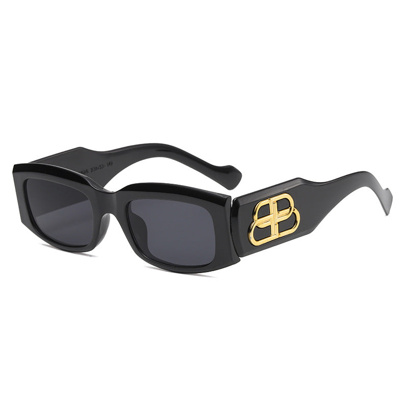 Damen modische quadratische Sonnenbrille mit luxuriösen Rahmenakzenten Brehn