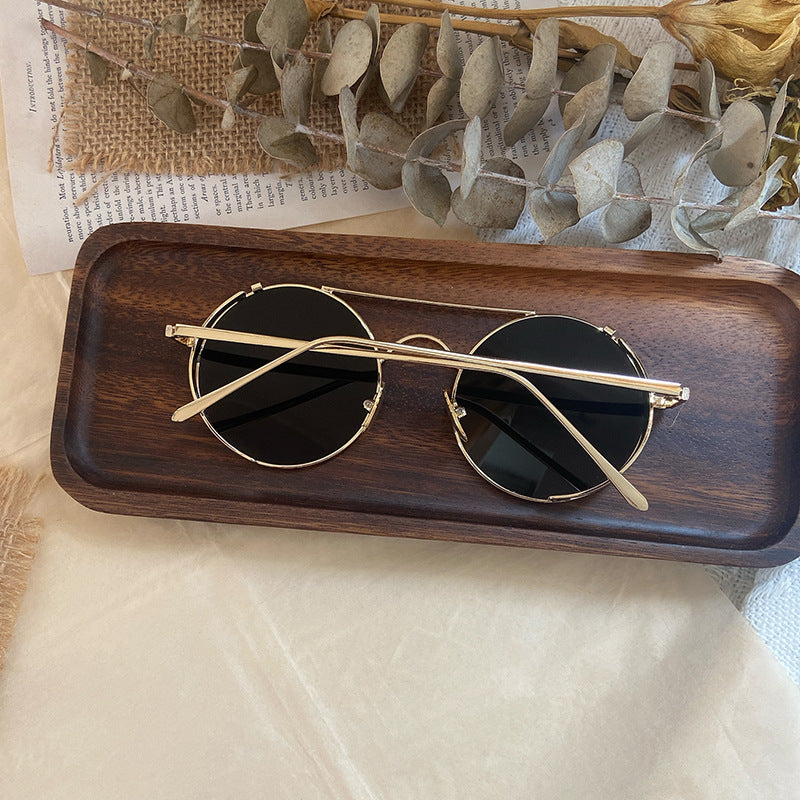 Modische Runde Sonnenbrille mit Feinem Metallrahmen Brehn