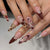 Künstlerische dekorative Stiletto Press-On Nägel Brehn