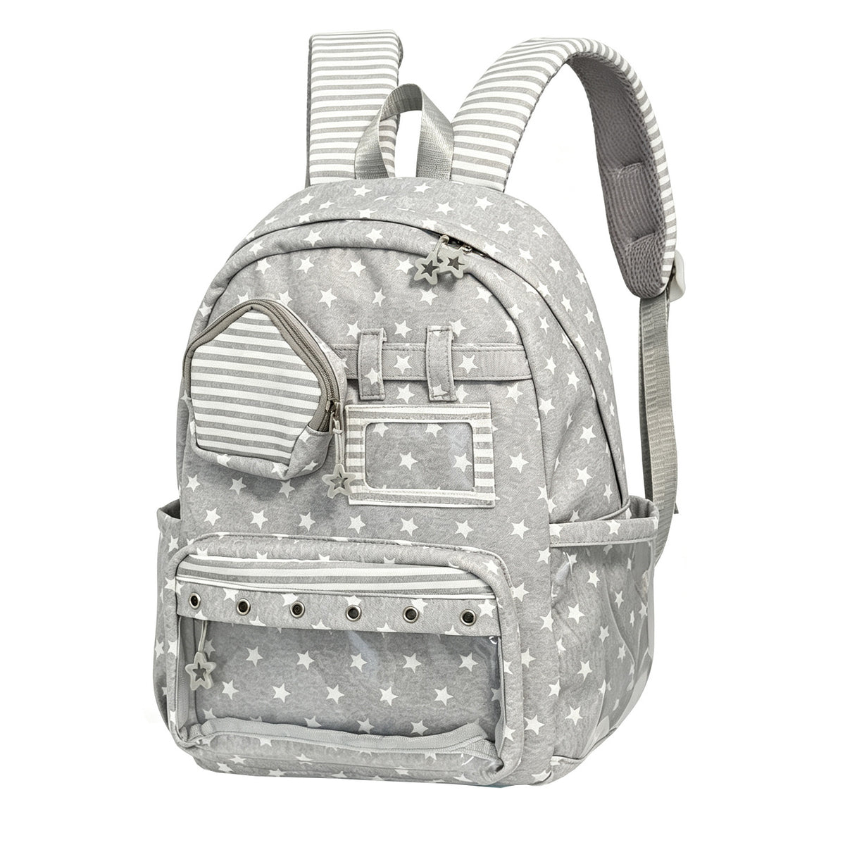 Stilvoller Mehrfach-Taschen Klar-Panel Rucksack Brehn