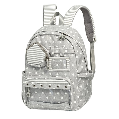 Stilvoller Mehrfach-Taschen Klar-Panel Rucksack Brehn