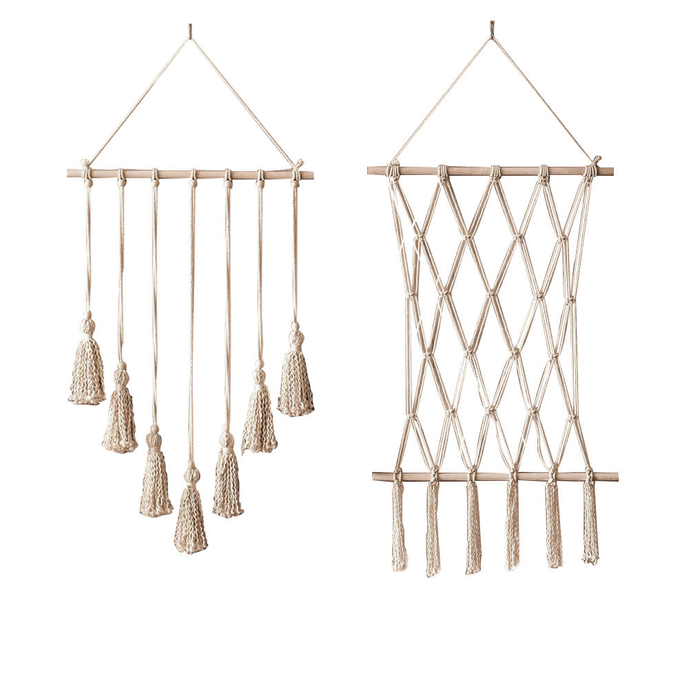 Elegante Macrame-Wandteppich mit künstlerischem Design