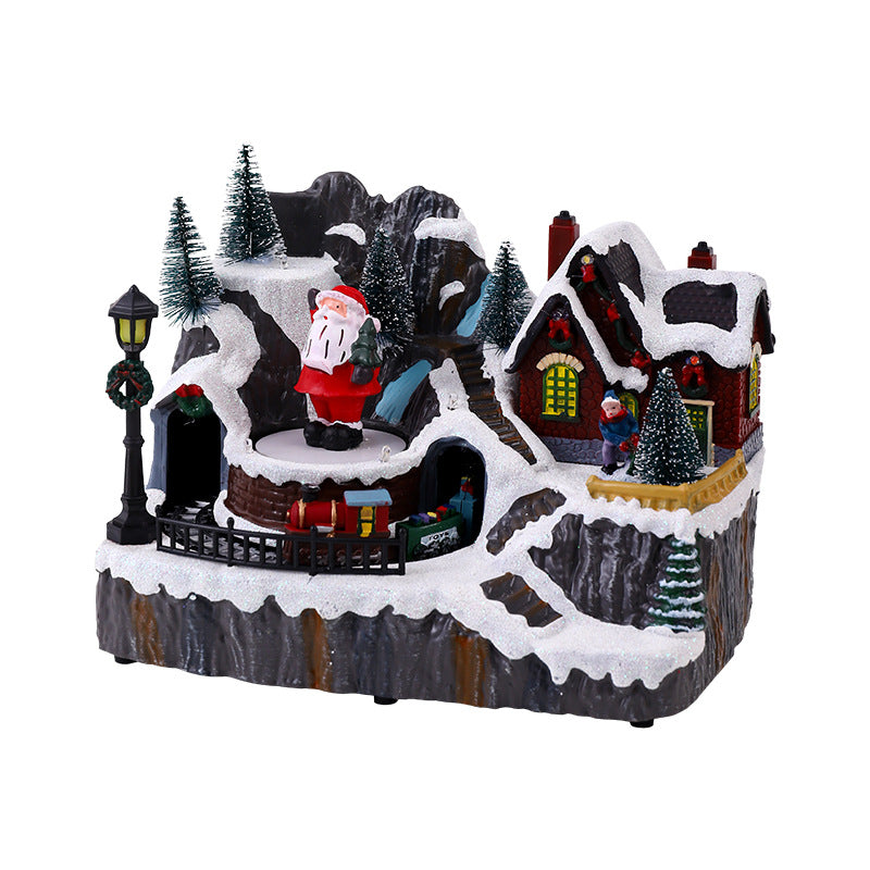Weihnachtsdorf mit Lichtern Brehn