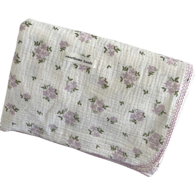 Unisex vielseitige Musselin-Decke mit floralen Akzenten Brehn