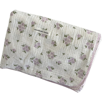 Unisex vielseitige Musselin-Decke mit floralen Akzenten Brehn