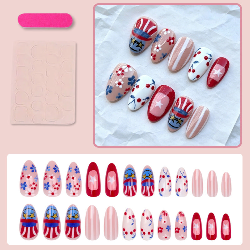 Kunstnagelset mit kreativen Blumen- und Sterndesigns Brehn