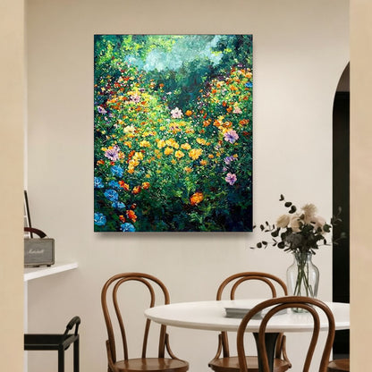 Lebhaftes Floral Leinwand Kunstwerk