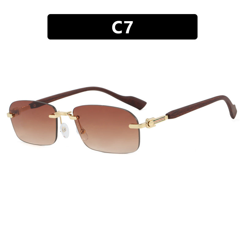 Damen Sonnenbrille mit elegantem Metallrahmen und stilvollen Holzdetails Brehn