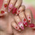 Erdbeer-Themen Press-On Nail Art Set Brehn
