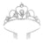 Damen Glamouröse Kristall Tiara Brehn