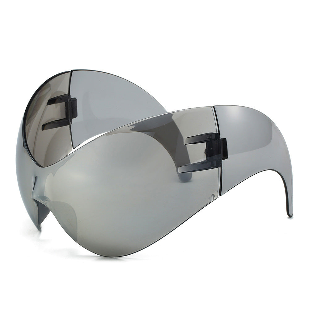 Oversized futuristische Schild Sonnenbrille Brehn