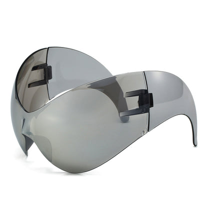 Oversized futuristische Schild Sonnenbrille Brehn